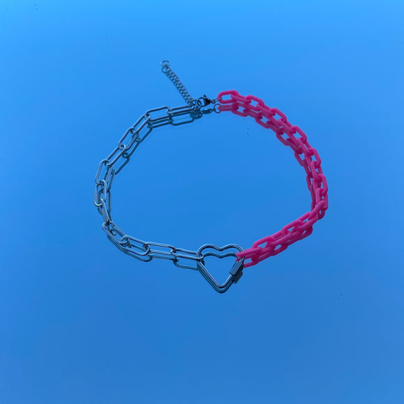 pink dual love chain